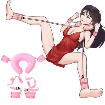 洛蔓希sm另类情趣捆绑束缚分腿枕女用床上手脚铐夫妻成人用品粉色