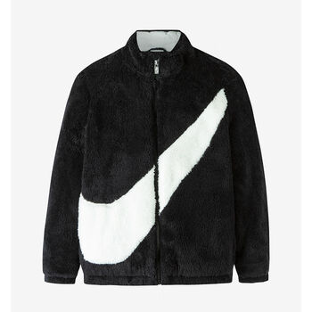 耐克nike大童装男女童摇粒绒棉服冬季儿童加绒保暖梭织上衣外套正黑色