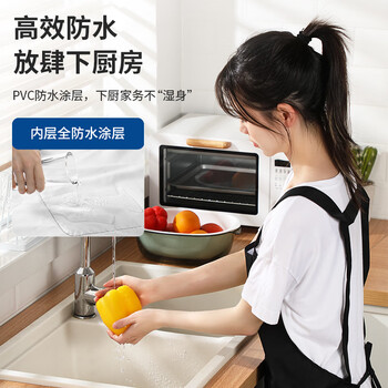 LYNN围裙 防水防油耐脏罩衣 拉链口袋男女通用家务清洁餐厅奶茶工作服 LYNN围裙 防水防油耐脏罩衣 拉链口袋男女通用家务清洁餐厅奶茶工作服