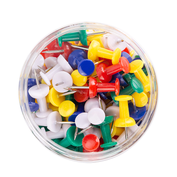 得力(deli)【超级爆款】彩色工字钉 软木画板按钉 绘画图钉 80枚/筒 0042 得力(deli)【超级爆款】彩色工字钉 软木画板按钉 绘画图钉 80枚/筒 0042