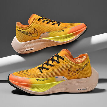 wvne宁寕马拉松二代zoomfly破跑步鞋男碳板体考比赛竞速克剋 渐变黄