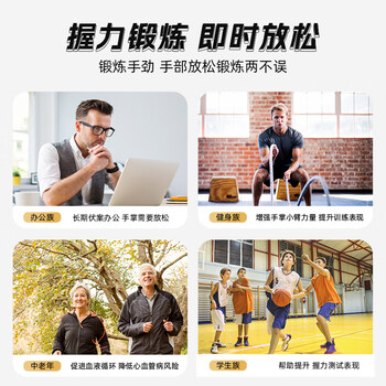 匹克握力器硅胶握力圈手指康复训练手力男女腕力健身练小臂便捷 灰色