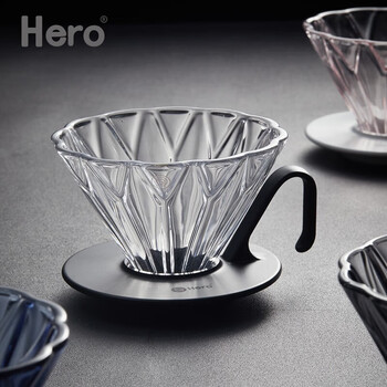 Hero菱镜咖啡滤杯手冲滴漏式玻璃过滤器家用咖啡壶手冲器具