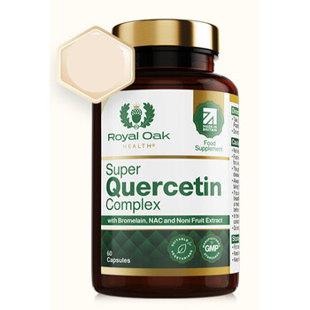 英国皇家橡树 复合槲皮素胶囊肺部保健品品复合片菠萝酶进口 超级槲皮