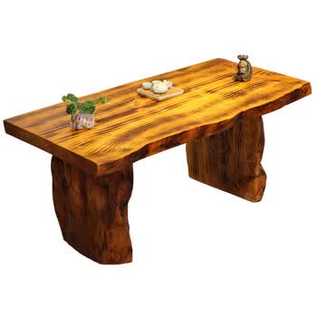 松木大板卓实木茶桌茶台桌面不规则实木大班台原木大会议桌板 茶桌