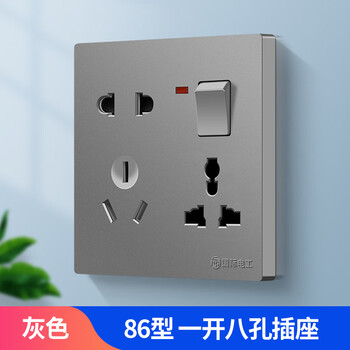 公牛(bull)通用86型插座墙壁六孔四孔十孔插座面板多功能6孔4孔8孔10