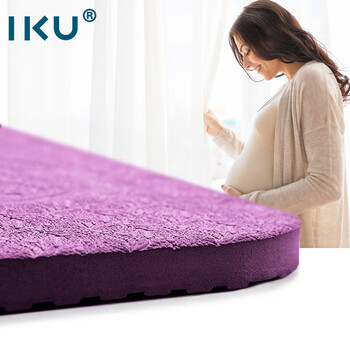 IKU初学者瑜伽垫加厚加宽加长防滑专业运动健身隔音垫子80*8mm紫色