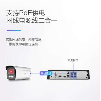 HIKVISION海康威视监控摄像头室外智能警戒人车分类800万高清语音对讲全彩夜视POE供电3T86FWDA4-LS 8MM