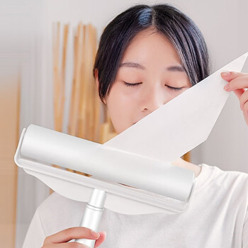 LYNN通用型粘毛器替换纸24cm6卷360撕滚筒沾毛滚纸芯卷纸猫毛神器