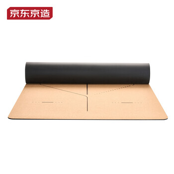 京东京造 天然软木橡胶瑜伽垫 瑜伽垫体位线健身垫减脂塑形训练  防滑隔音
