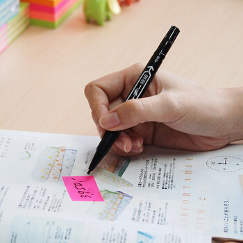 N次贴(STICKN) 80张4色荧光膜指示标签贴45*12mm抽取式便利贴便签条记事贴34054