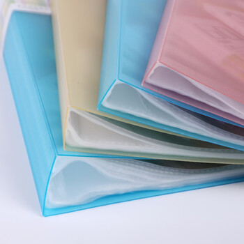 晨光（M&G）资料册多层A4多层插页文件档案夹透明集画册30页资料册透明彩色AWT90937 1个