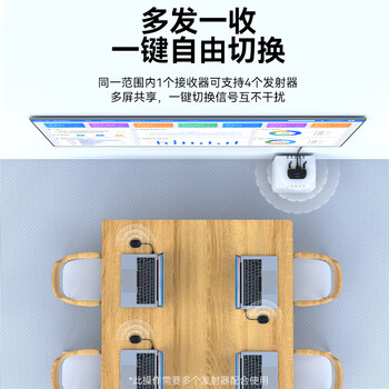 胜为企业级无线投屏器USB同屏器电脑手机笔记本HDMI/VGA高清传输器电视投影仪显示器会议套装DHU011AB