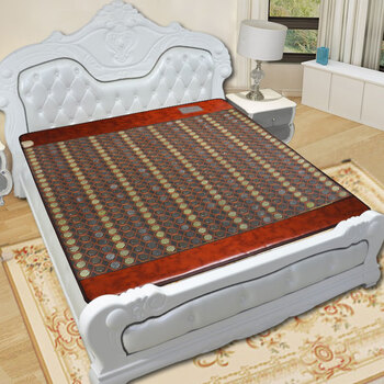 玉石加热炕垫玉缘康锗石托玛琳电热炕垫理疗家用双温双控加热玉石床垫