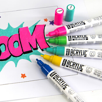 贝碧欧(Pebeo)【卢浮宫修复合作伙伴】24色A丙烯马克笔套装写生美术画画绘画画笔水彩笔美育