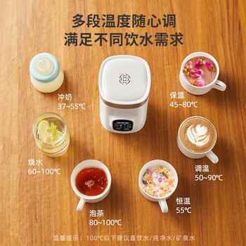 摩动便携式烧水杯650ml便携电热水壶电热水杯316不锈钢煮茶泡奶旅行加热烧水壶生日礼物MD-DSB01B