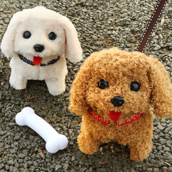 雅斯妮儿童玩具电动毛绒玩具狗过家家仿真宠物狗泰迪女孩玩具生日礼物