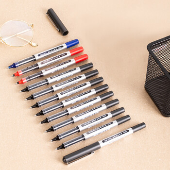 得力(deli)直液笔 0.5mm子弹头中性笔签字笔 走珠笔水笔 办公文具 9黑2红1蓝 33566 得力(deli)直液笔 0.5mm子弹头中性笔签字笔 走珠笔水笔 办公文具 9黑2红1蓝 33566