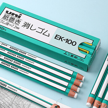 uni三菱【热门商品】 笔形橡皮擦EK-100卷纸橡皮擦学生擦得干净素描橡皮绘画用橡皮 单支装