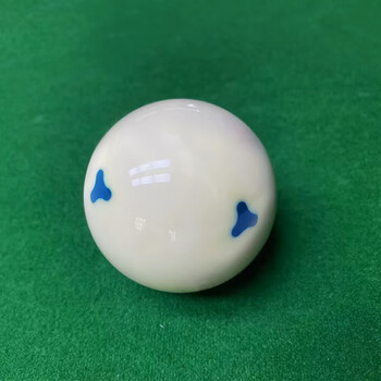 LIVEX中式美式黑8台球子水晶母球散球大号桌球台球用品6点蓝梅花57.2mm