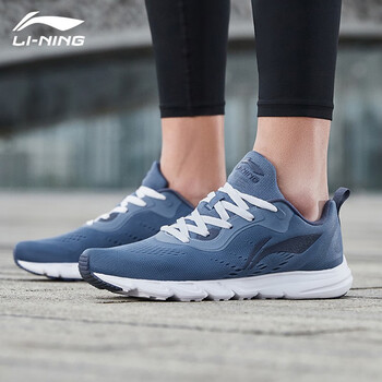 李宁男鞋跑步鞋冬季新款男子贾卡一体织轻质减震运动鞋冠冕蓝339