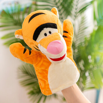 网红毛绒手偶玩具娃娃可爱卡通可张嘴能套手上玩偶货源 跳跳虎手偶 25