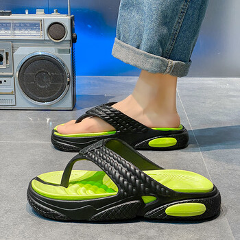 exger拖鞋人字拖男夏季外穿防滑踩屎感厚底耐磨软底夹脚个性百搭沙滩