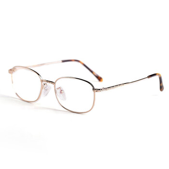 东海天然水晶石老花镜女士老光镜清晰时尚远视眼镜金色150度