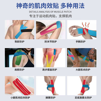 LAC肌肉贴 弹性胶布运动绷带 背部脚部腹部防水拉伤酸痛贴胶带 黑色 LAC肌肉贴 弹性胶布运动绷带 背部脚部腹部防水拉伤酸痛贴胶带 黑色