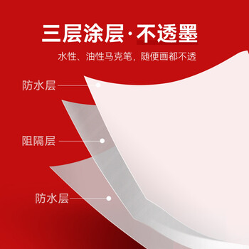 中盛画材(transon)A4/100张马克笔专用纸手抄报专用纸美术画画大白纸专业设计动漫纸速写马克笔绘画