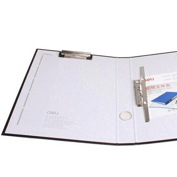 得力（deli）5456文件夹A4文件夹长押夹板夹资料夹垫板背宽34mm蓝色 3个