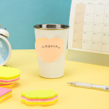 得力(deli)8本彩色异型便利贴彩色记事贴 可爱装扮功能/ 便签本/自粘式记事本  21506