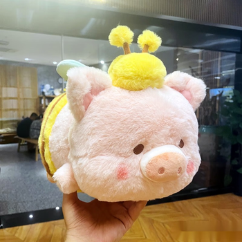 lulu猪农场毛绒公仔lulu猪蜜蜂毛绒公仔挂件车挂可爱女礼物罐头噜噜