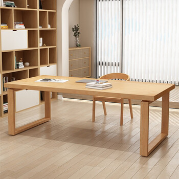 讲故事 实木新中式大书桌家用客厅办公电脑桌工作台阅读学习写字桌