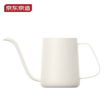 京东京造手冲咖啡壶 家用挂耳咖啡壶 304不锈钢长嘴壶细口壶 350ml米白