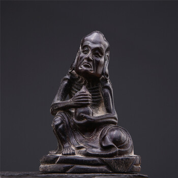 【家藏老货】小叶紫檀 清刀手刻【醉罗汉】66mm52mm98mm