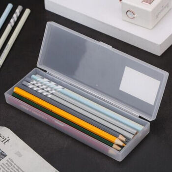 晨光文具ASB92275本味文具盒 简约透明磨砂塑料学生铅笔盒小号 24个/件 1件装