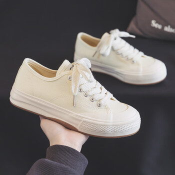 卓诗尼(josiny)夏季小众红色帆布鞋女鞋2023新款夏款软底板鞋布鞋小白