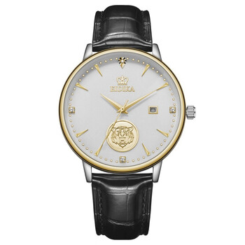 eidika艾帝卡琥珀系列表盘12点1粒钻石虎头含金机械手表 e88-18