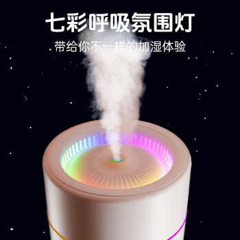 HANASS加湿器小型空气鼻炎卧室客厅轻音家用办公室学生USB插电桌面可车载 加湿器 H06乔迁生日礼物男女生