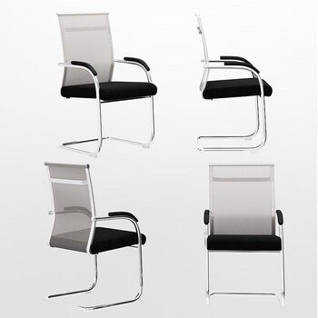 森菲亚电脑椅弓形椅职员会议椅办公椅透气网布人体工学椅