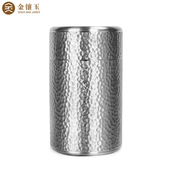金镶玉 茶叶罐 纯锡存茶罐密封储茶罐 金属锡罐礼盒包装φ55*95mm 金镶玉 茶叶罐 纯锡存茶罐密封储茶罐 金属锡罐礼盒包装φ55*95mm