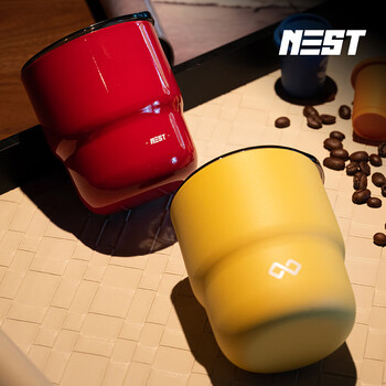 巢里便携咖啡杯304不锈钢户外随行外带露营迷你雪糕冰杯家居馆红