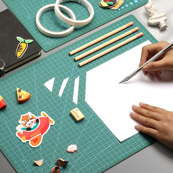 反转 a3切割垫板大号A2桌面刻板美术垫板手工垫绘画学生用A4双面防割裁纸软桌垫【A4切割板】送5支笔刀