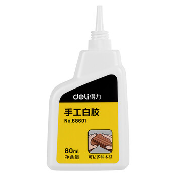 得力(deli)80ml高粘型手工白胶 学生文具DIY白乳胶 环保无甲醛可水洗胶水 学习用品 1支装 68601 得力(deli)80ml高粘型手工白胶 学生文具DIY白乳胶 环保无甲醛可水洗胶水 学习用品 1支装 68601