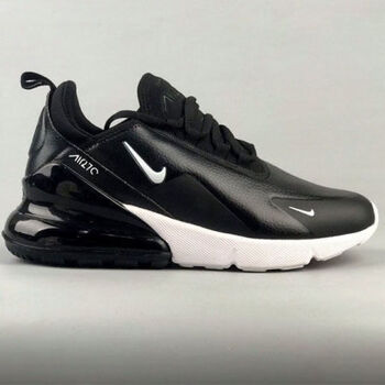 airmax270气垫鞋男皮面休闲跑步鞋男子运动鞋270黑色42