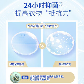 立白好爸爸除菌除螨洗衣粉1.5kg*一袋 亲肤无刺激婴儿大人安心用