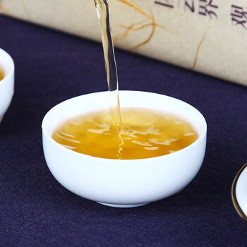 白沙溪茶叶安化黑茶金花茯茶砖茶紫印荒山料茶叶礼盒装1kg送礼袋 白沙溪茶叶安化黑茶金花茯茶砖茶紫印荒山料茶叶礼盒装1kg送礼袋