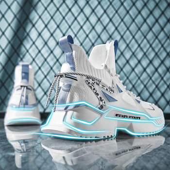 【官方旗舰】回到未来篮球鞋秋季老爹休闲回到未来高帮袜子鞋增高潮牌