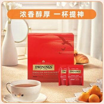 川宁（TWININGS）英式早餐波兰红茶 2g*100袋 红茶茶包袋泡茶独立小包 节日送礼